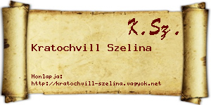 Kratochvill Szelina névjegykártya